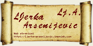 LJerka Arsenijević vizit kartica